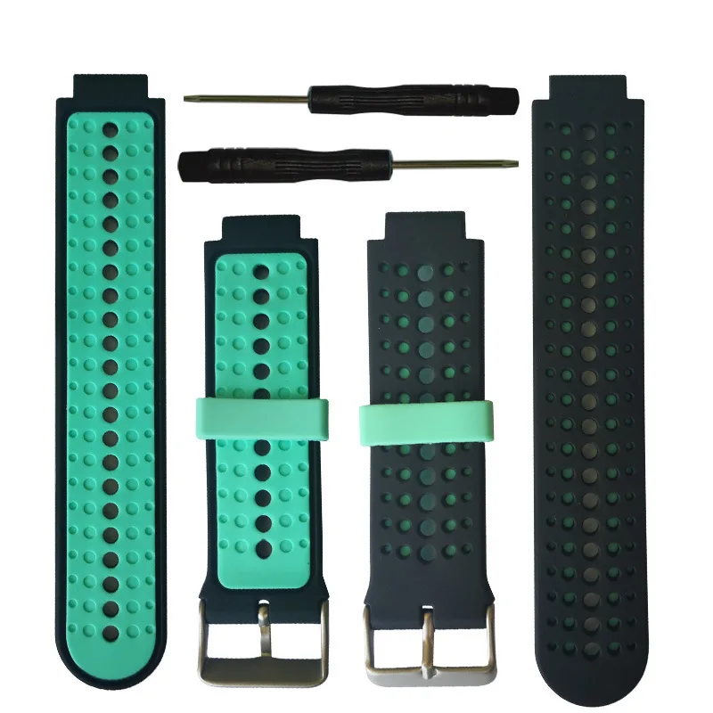 Black mint Silicone Replacement Watch Band for Garmin Forerunner 230 / 235 / 220 / 620 / 630 / 735 735XT watch Outdoor Sport Watchstrap - Цвет ремешка: Black mint