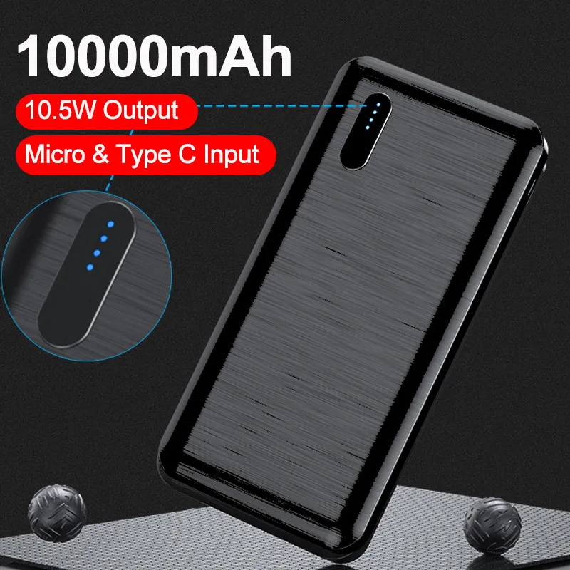 Светодиодный дисплей 10000 мАч батарея Портативное зарядное устройство Quick внешний