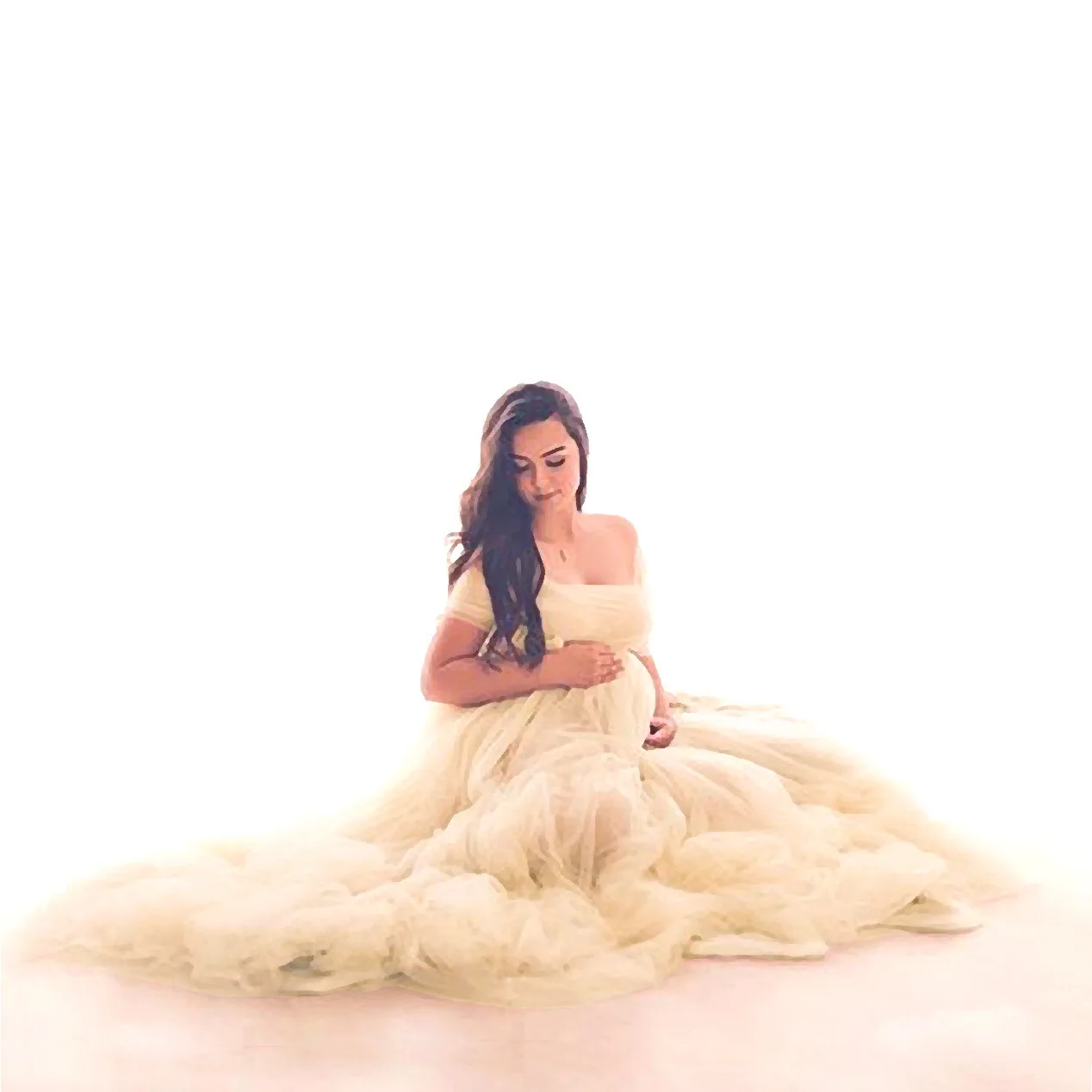 Новое розовое длинное шифоновое платье для беременных милые кружевные платья