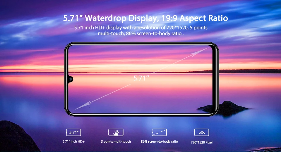 OUKITEL 4G LTE мобильный телефон C16 Pro 5,71 дюймов Android 9,0 19:9 мобильный телефон с каплями воды MT6761P Quad 3 Гб ram 32 Гб rom смартфон