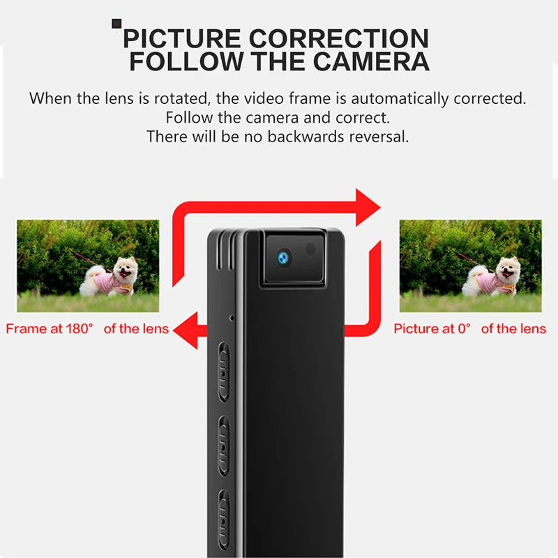 

Digital Voice Recorder with Camera Rotable Lens HD Video Motion Detection Loop Recording Camcorder - 50% OFF