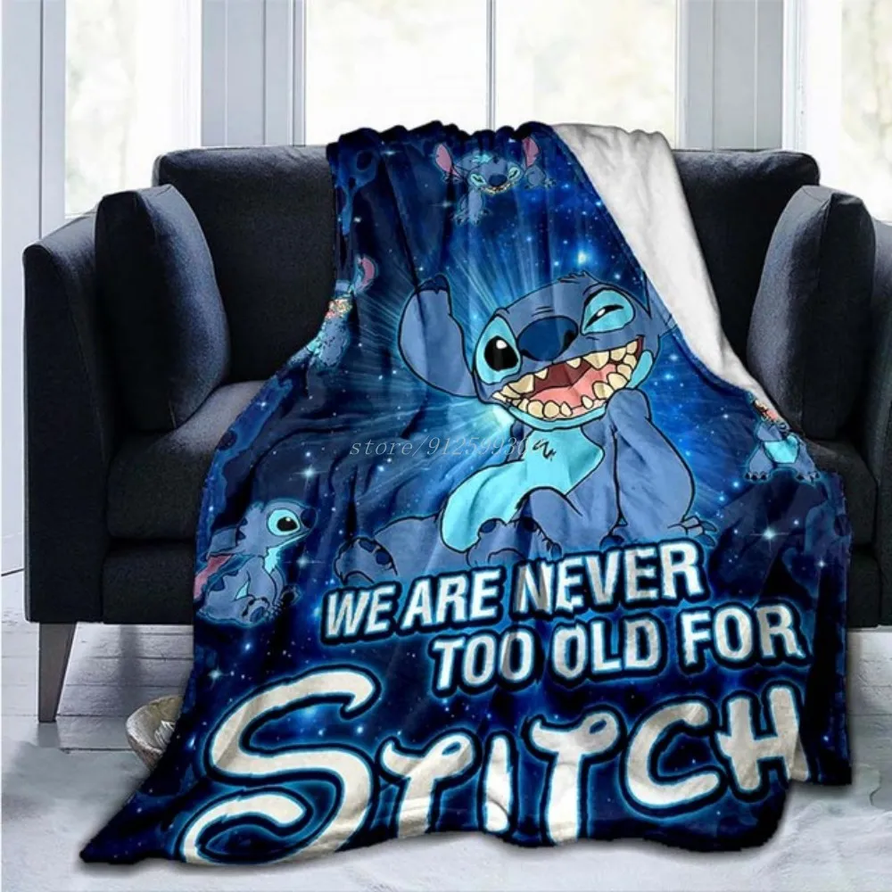 

Blanket bedding Love Seaside Stitch for Children and Adults Travel Cover Blanket Soft Bedspread office Flannel Blanket