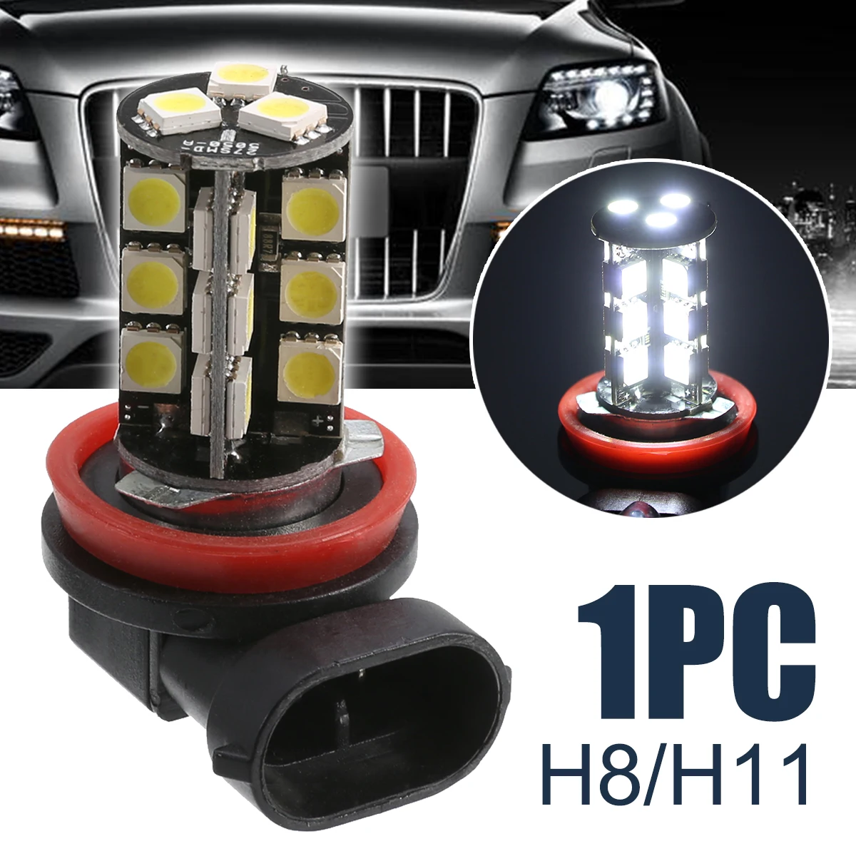 1 шт. белая H8 Противотуманные фары Дневные Фары Светильник H11 5050 27 SMD светодиодный