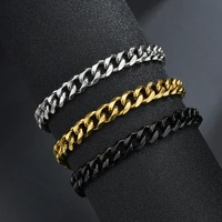 2021 fashion new trendy cuban chain men bracelet classic stainless steel 357mm width chain bracelet for men women jewelry gift