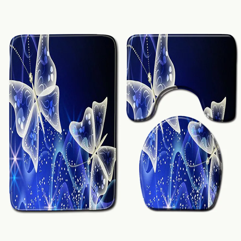 Водопоглощающий коврик Zeegle с 3D принтом для ванной комнаты набор ворсистых