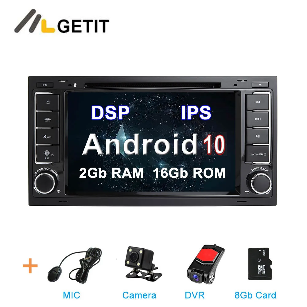 DSP 2G CAM DVR SD Rom DSP ips Android 10 Автомобильный DVD стерео плеер для Volkswagen VW Touareg T5 мультиван транспортер с радио WiFi BT gps - Цвет: DSP 2G CAM DVR SD
