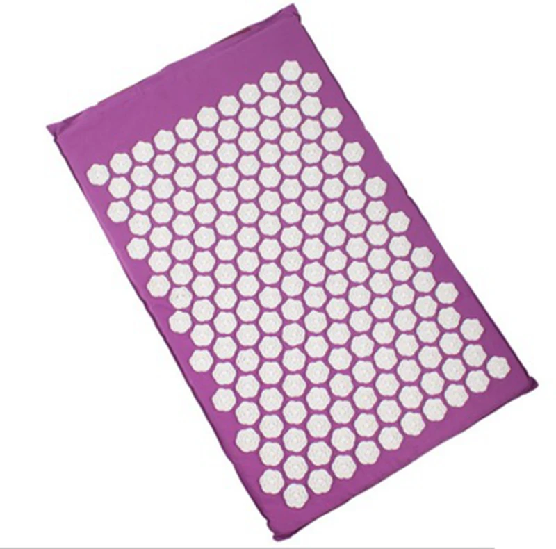 purple mat Лотос шип иглоукалывание Массажный коврик Акупрессура Подушка тело массаж спины боль снимает Расслабление себя релаксационная подушка сумка - Цвет: purple mat