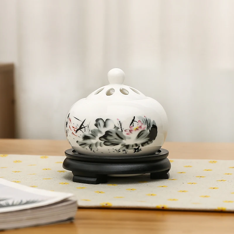 Электронная горелка для эфирного масла в классическом стиле блок из сандалового