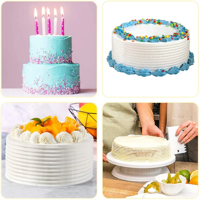 

6PCS Cream Scraper Irregular Teeth Edge Spatulas Cake Baking Scraper Fondant Cake Slicer Pastry Cutters Tools DIY Decorating