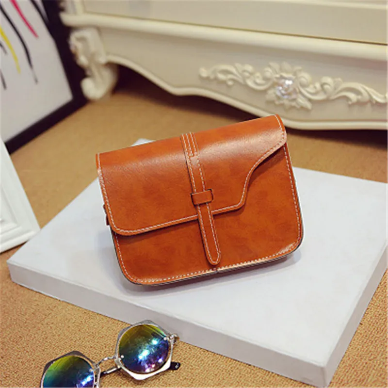 Многоцветный простой винтажный кошелек сумка женские кожаные сумки через плечо