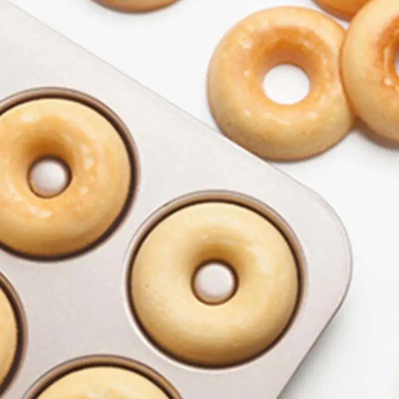 

1PCS Carbon Steel Donut Pan 12 Holes Creative Doughnut Baking Mold Kitchen Bagel Mold for cocina DIY Baking Bakware Tools