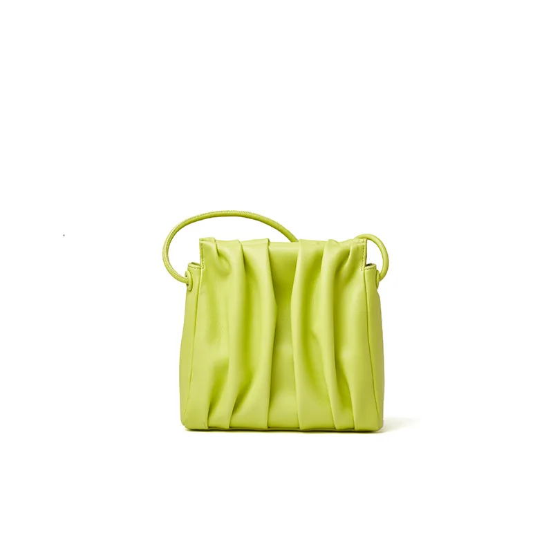 

2021New Folds Genuine Leather Crossbody Bags For Women Fashion Luxury Designer Soft Ladies Shoulder Bag Hand Bag Bolsas Feminina