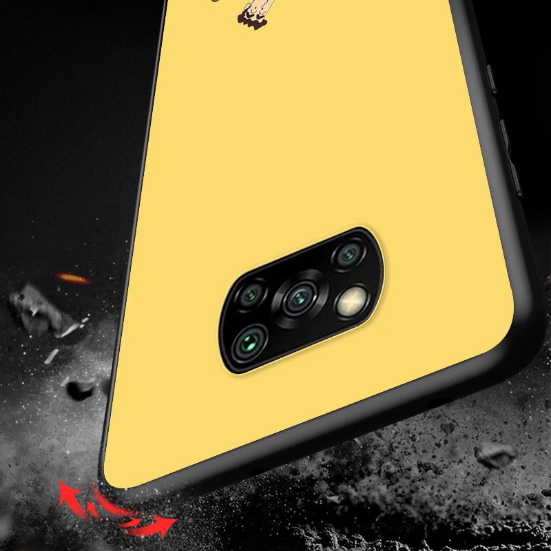 

Crayon Cute for Xiaomi Poco X3 NFC X2 M3 M2 F2 Pro C3 F1 A2 Lite A1 Mix3 Play Silicone Soft Black Phone Case
