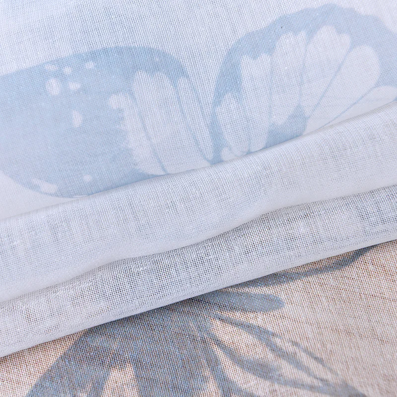 

2019 soft fabric sheer tulle curtains for bedroom butterfly Lavender window Curtains for Living Room kitchen curtains tulles 1pc