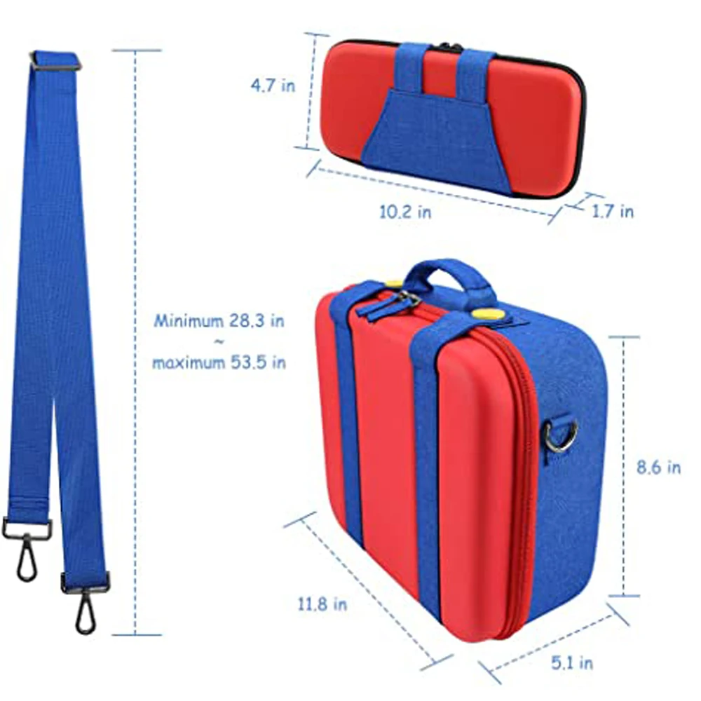 Чехол для путешествий совместимый с системой Nintendo Switch защитный жесткий чехол