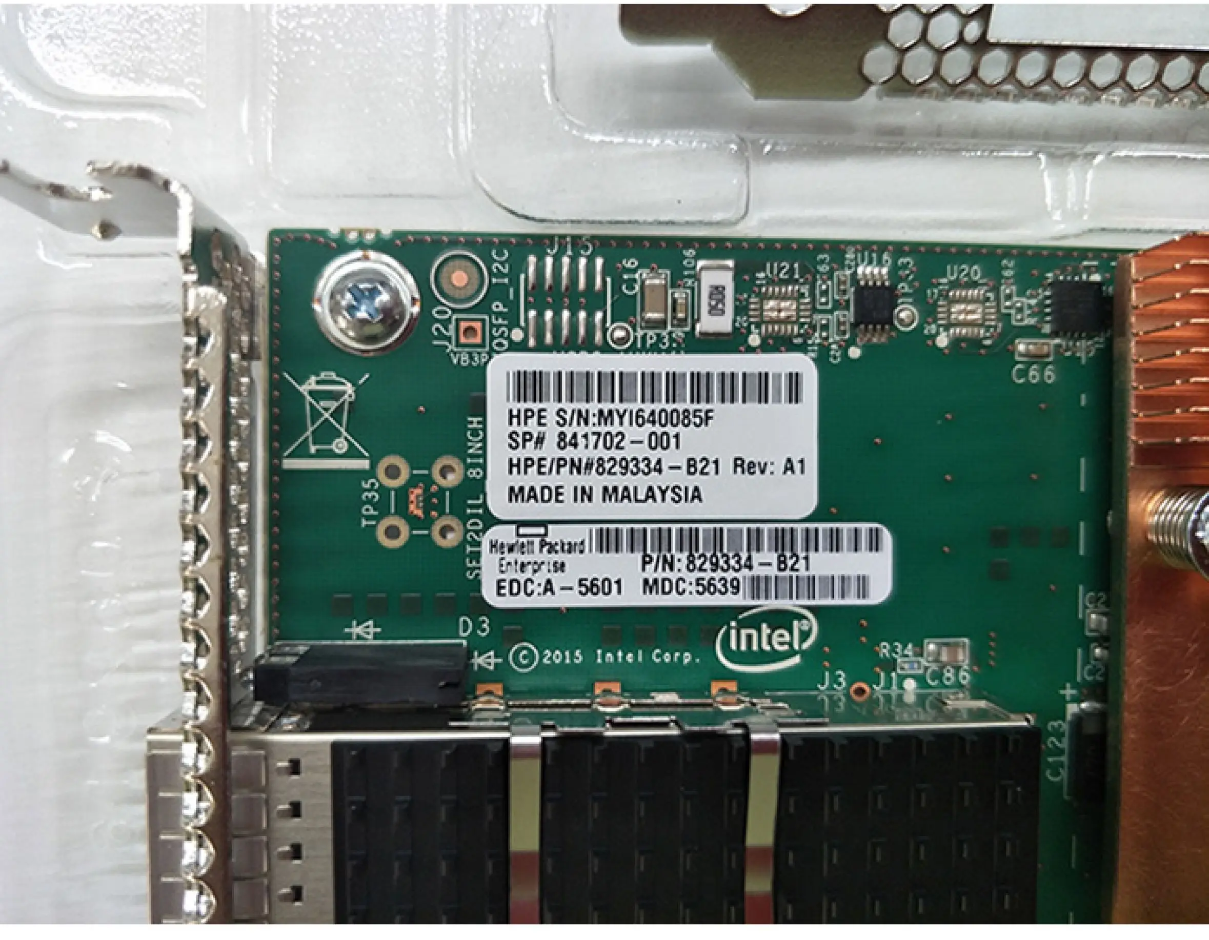 829334 B21 841702 001 100 ГБ 1 порт OP101 QSFP28 x8 PCIe Gen3 Omni дорожный архитектурный