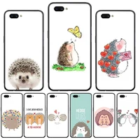 kawaii hedgehog cute cartoon phone case for oppo f 1s 7 9 k1 a77 f3 reno f11 a5 a9 2020 a73s r15 realme pro
