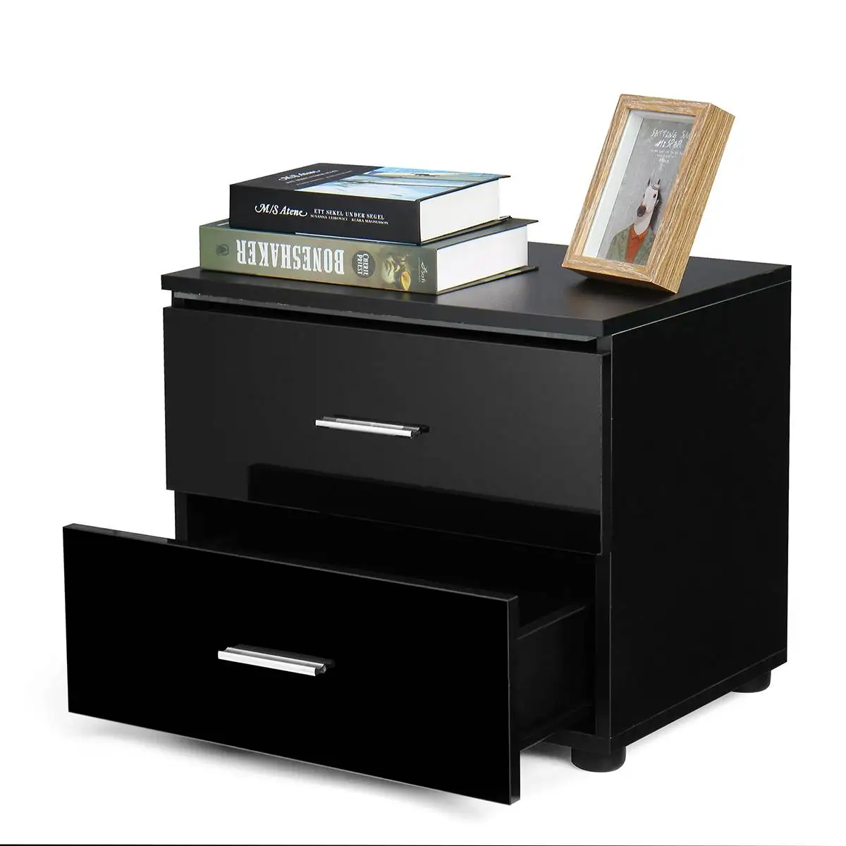 

Multifunction RGB LED Light Nightstands with 2 Drawers Storage Cabinet Furniture for Night Bedside Table Bedroom Furniture