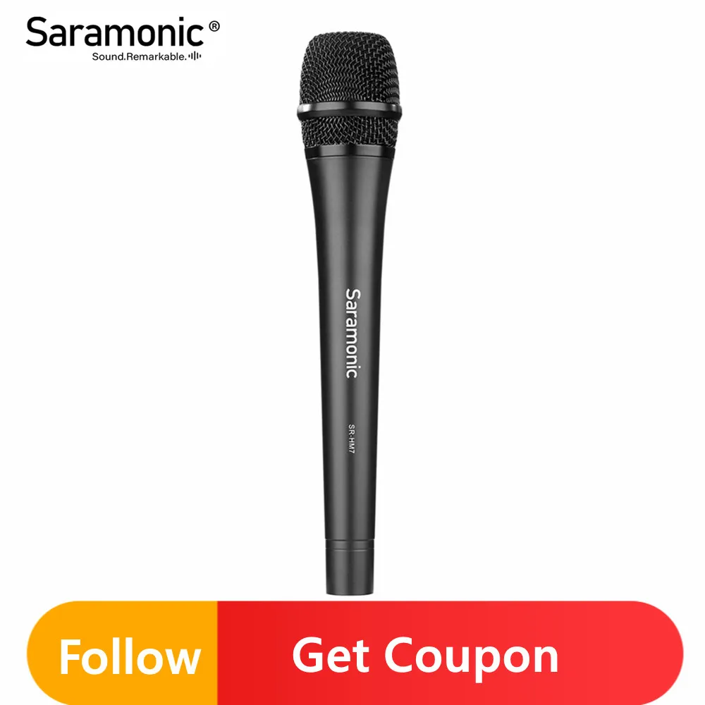 

Saramonic SR-HM7 кардиоидный динамический микрофон для интервью ENG и многофункциональной сцены и записи для смартфона iPhone Android