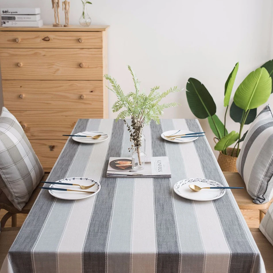 Скатерть с бахромой прямоугольная плотная скатерть белого и серого цвета для