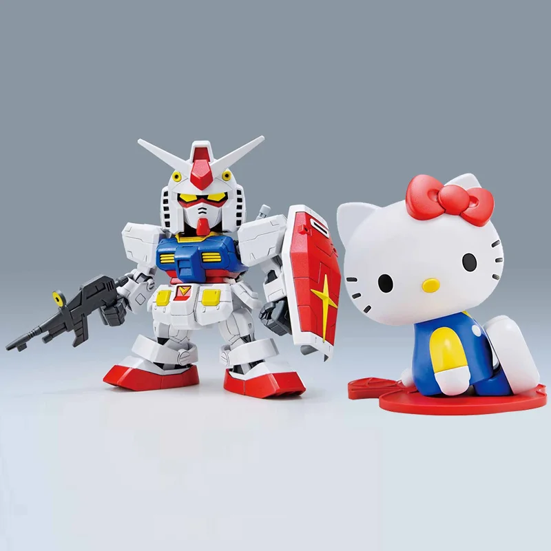 Bandai Gundam Assembled Model Q Version SDEX SD RX-78-2 Hello Kitty Robot Toys Kids | Игрушки и хобби