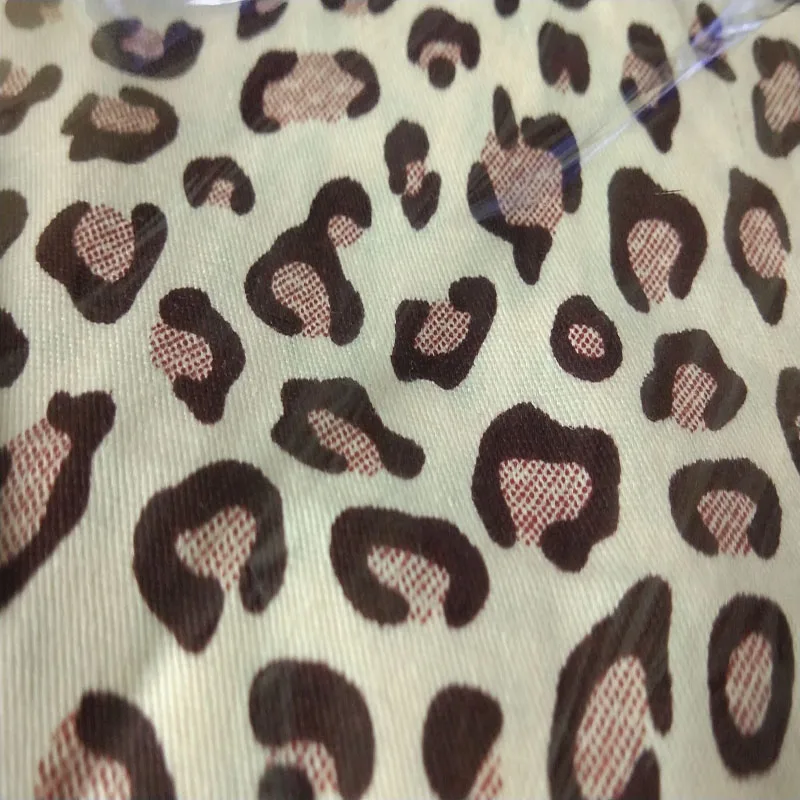 Сексуальное бежевое коричневое леопардовое платье из 100% хлопка 50x150 см