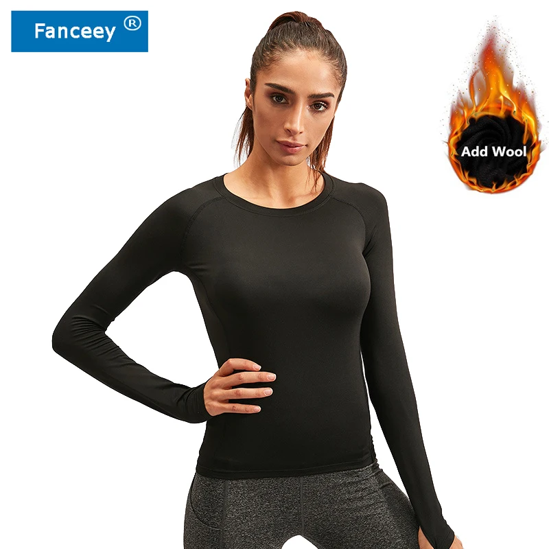 Женский топ для йоги Fanceey спортивный Топ с длинным рукавом сетчатый фитнеса