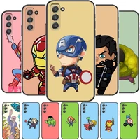 marvel cartoon avengers phone cover hull for samsung galaxy s8 s9 s10e s20 s21 s5 s30 plus s20 fe 5g lite ultra black soft case