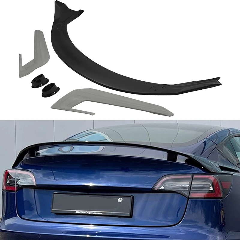 Для Tesla Model 3 Sedan 2017 2018 2019 2020 2021 + задний бампер багажник спойлер заднее крыло губа