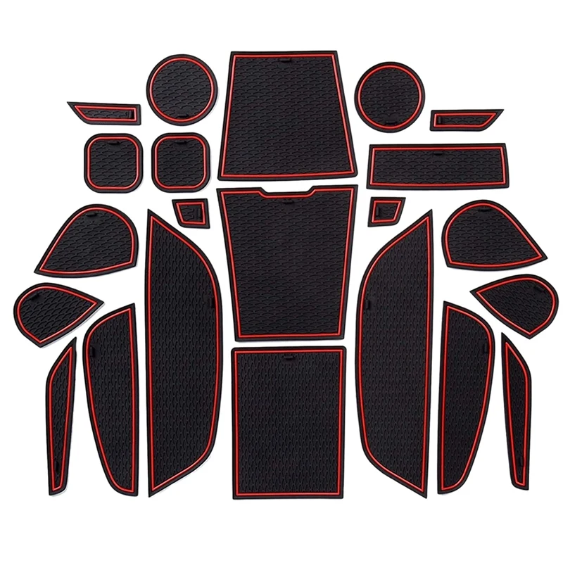 

Car Interior Accessories Anti-Slip Dust-Proof Rubber Gate Slot Cup Mats Cup Holder Inserts for X5 X6 F15 F16 2014-2019