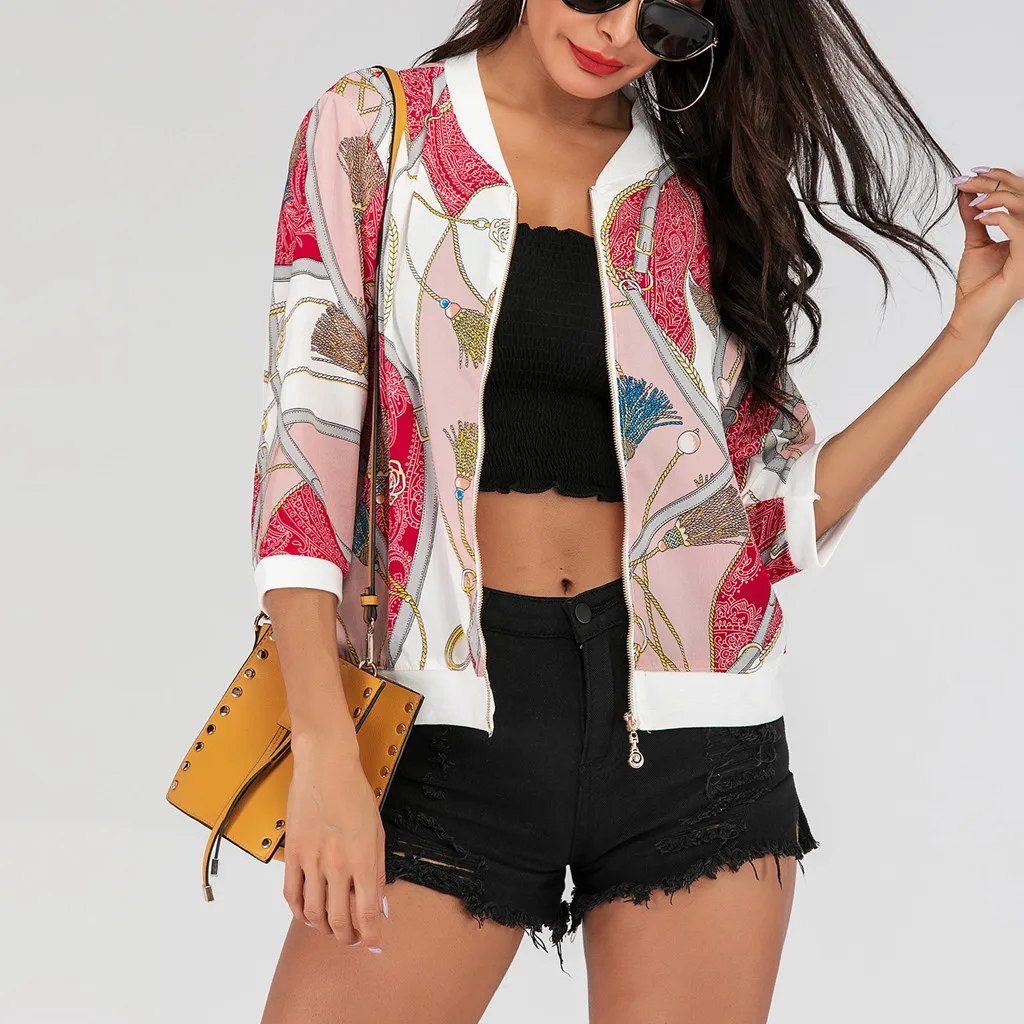 4 стиля с принтом осень зима женские куртки бейсбольная одежда короткие пальто