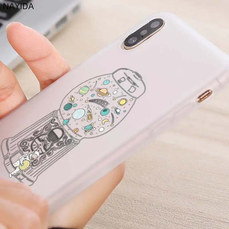 Soft Case For Xiaomi 11 10 8 A2 A3 Cc9 Lite Mi Pro 9se A1 6X 5X Cover Space Moon Astronaut Black White | Мобильные телефоны и