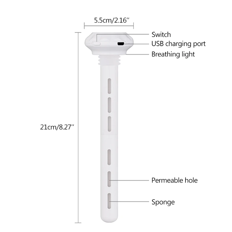 

Mini USB Car Humidifier Stick Mute Travel Mist Diffuser Carry Around Container Diversity Adjustable Length