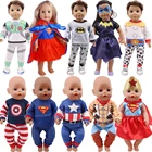 Одежда для куклы-супергероя, костюм для куклы-девочки 16-18 дюймов, 43 см, товары для кукол-новорожденных, Логан, детское поколение, игрушки для девочек-новорожденных