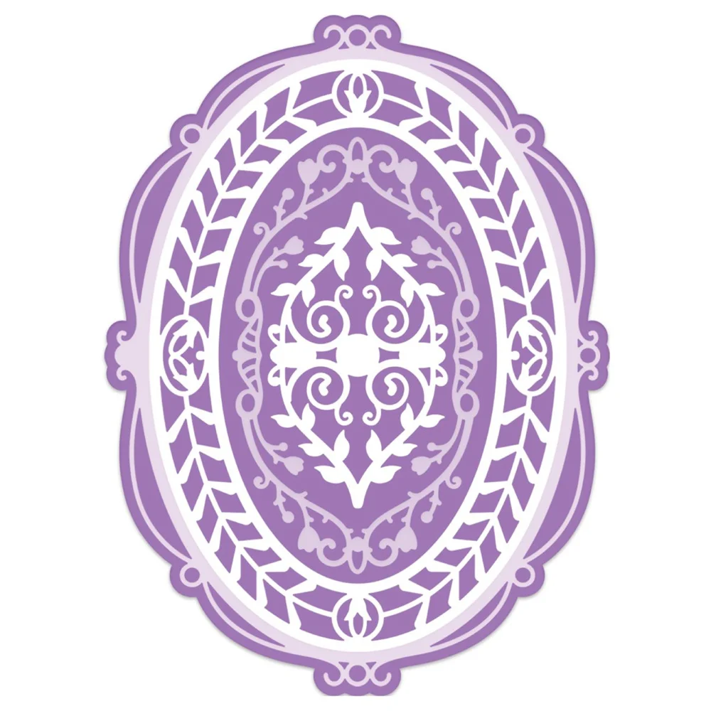 

2022 New Metal Cutting Dies Simply Classic Oval Frame Scrapbook Diary Decoration Embossing Template Diy Greeting Cards Handmade