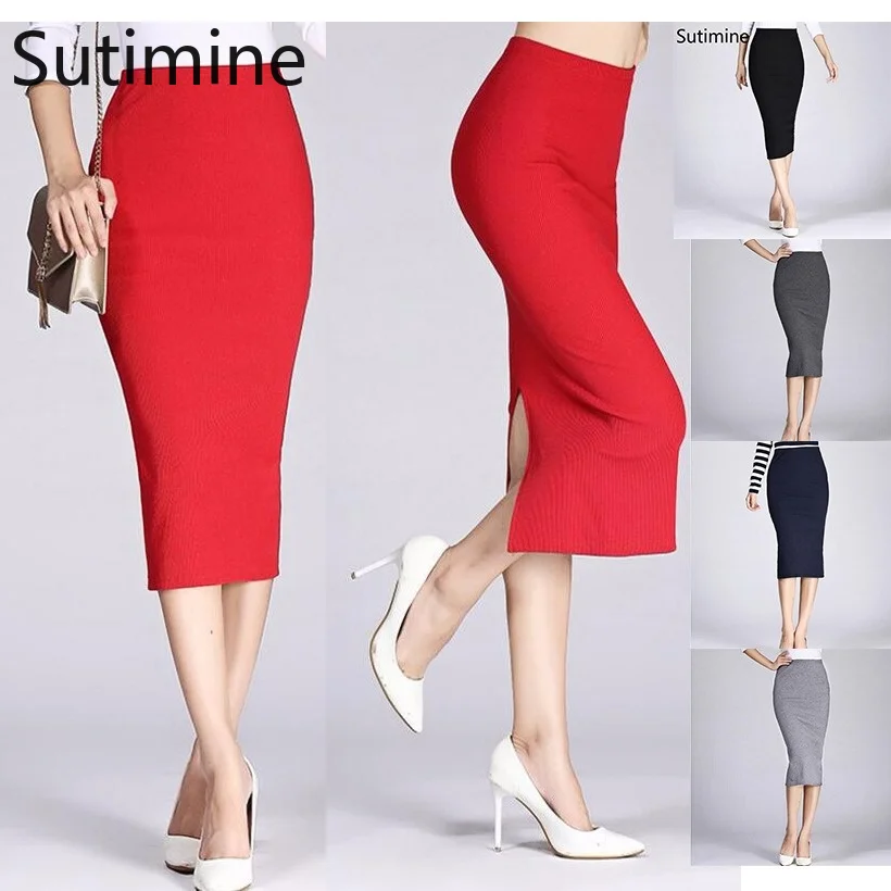 

Юбка с завышенной талией, элегантные длинные юбки-карандаш, винтажная пикантная юбка для секса, трапециевидная женская юбка, облегающая одн...