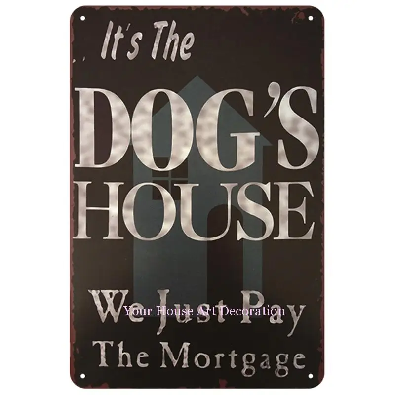 Металлическая табличка для собак винтажная жестяная вывеска металлическая