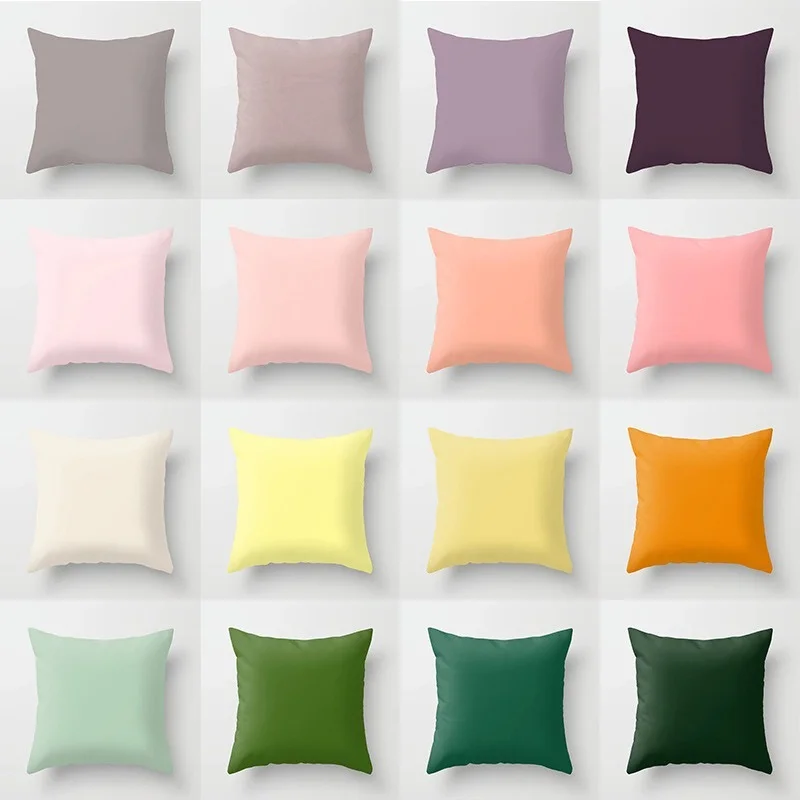 

Nordic Solid Color double-sided Super Soft Cushion Cover Polyester Pillow Cover Sofa Living Room Housse De Coussin Decorative