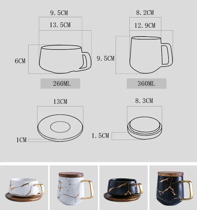 2 модели Классическая керамическая кофейная кружка с крышкой лотка ручная