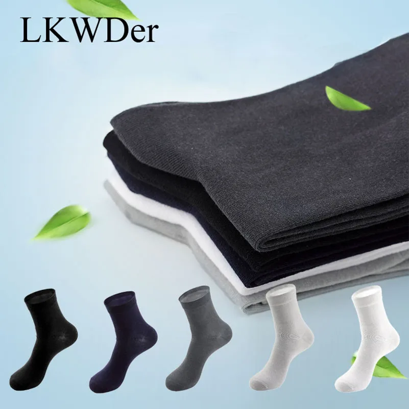 

Носки LKWDer мужские тонкие, хлопковые трубы s-образной формы, тонкие, дезодорирующие, чистый цвет, 5 пар