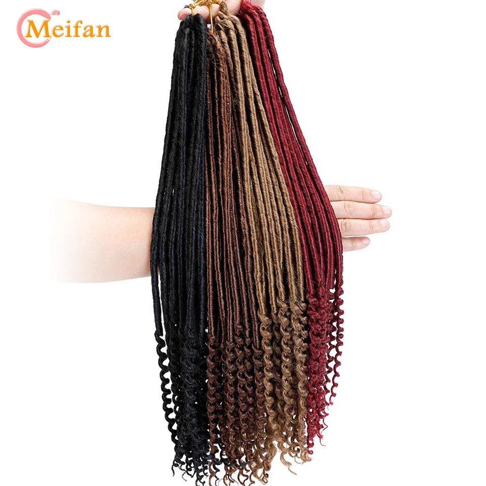 MEIFAN искусственные локоны в стиле Crochet косички из вьющихся волос мягкого