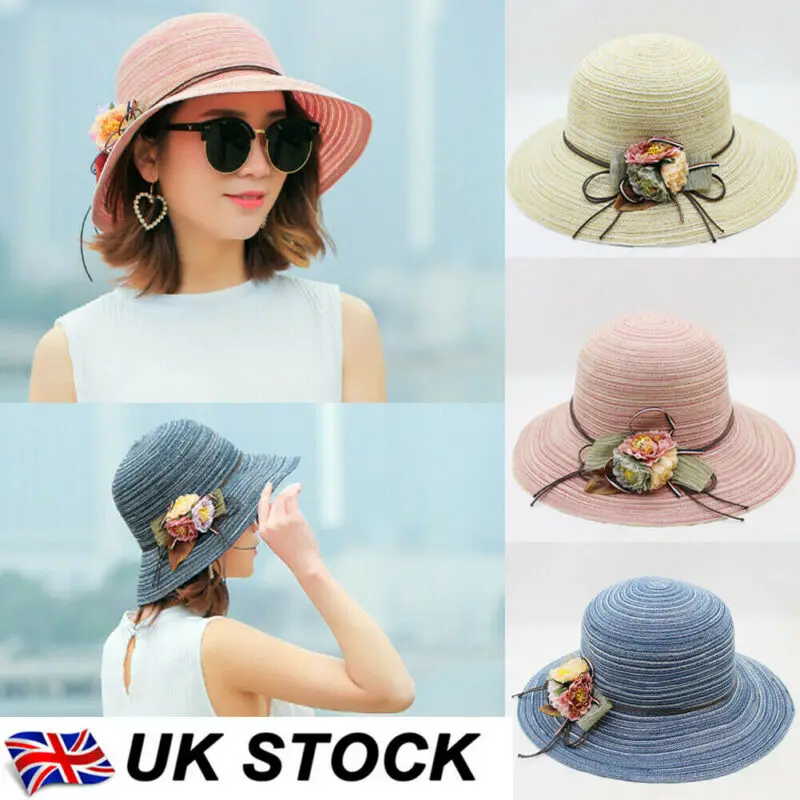 Соломенная шляпа с цветочным принтом для женщин модная пляжная складная от