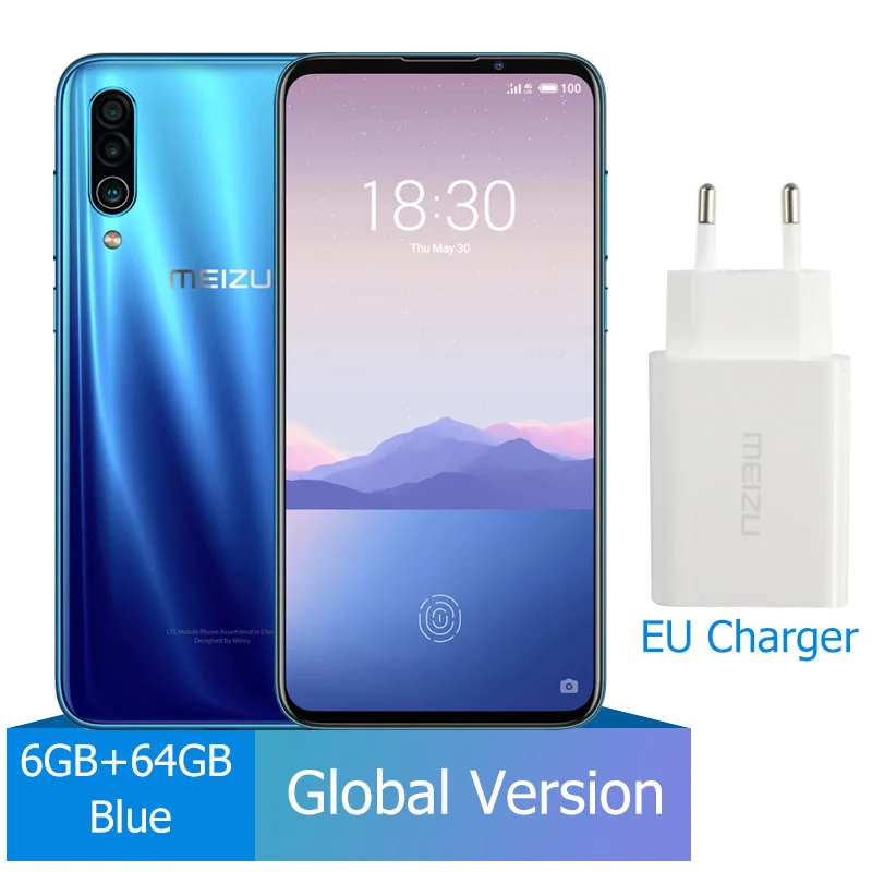 64G Blue Meizu 16XS, 6 ГБ, 64 ГБ, глобальная версия, 16 XS, Смартфон Snapdragon 675, 48мп, тройная камера, мобильный телефон, большая батарея, быстрая зарядка - Цвет: 64G Blue