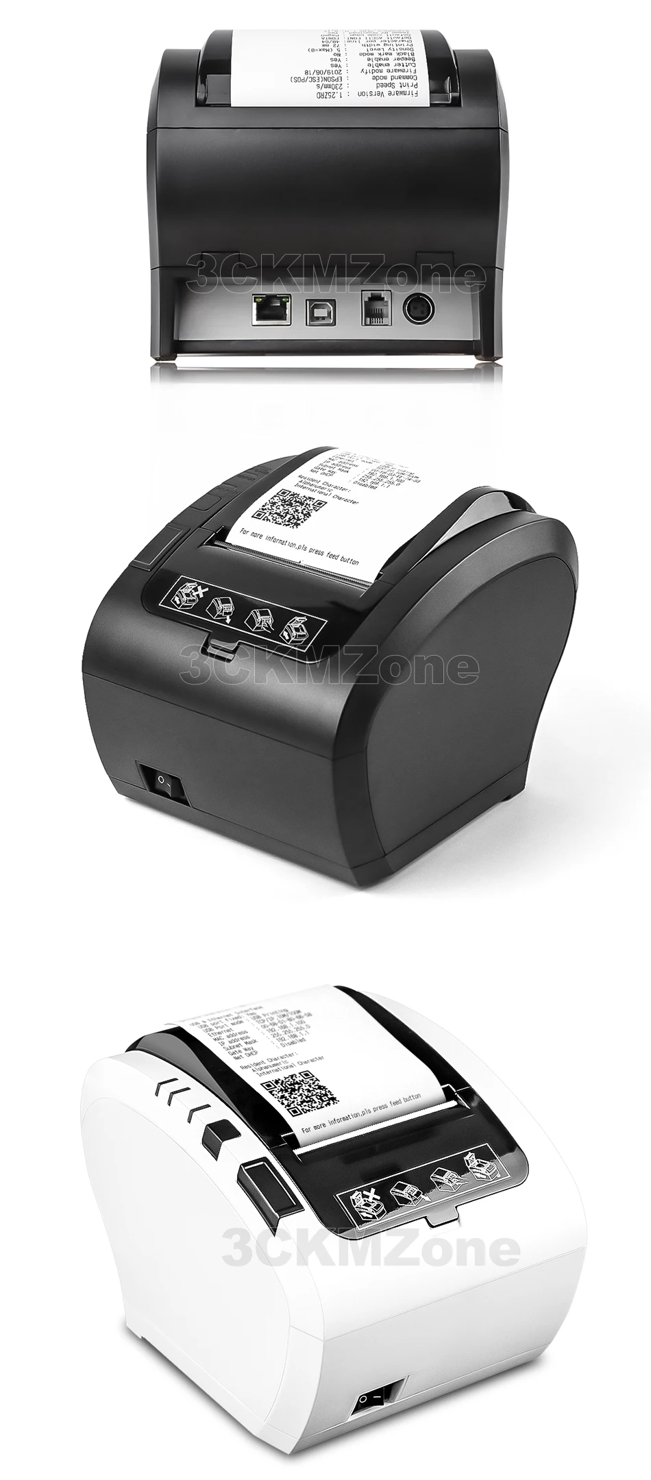 80 мм Термопринтер чеков для кухни pos-принтер с автоматическим резаком USB/Ethernet портов чернильный Принтер магазин ресторан
