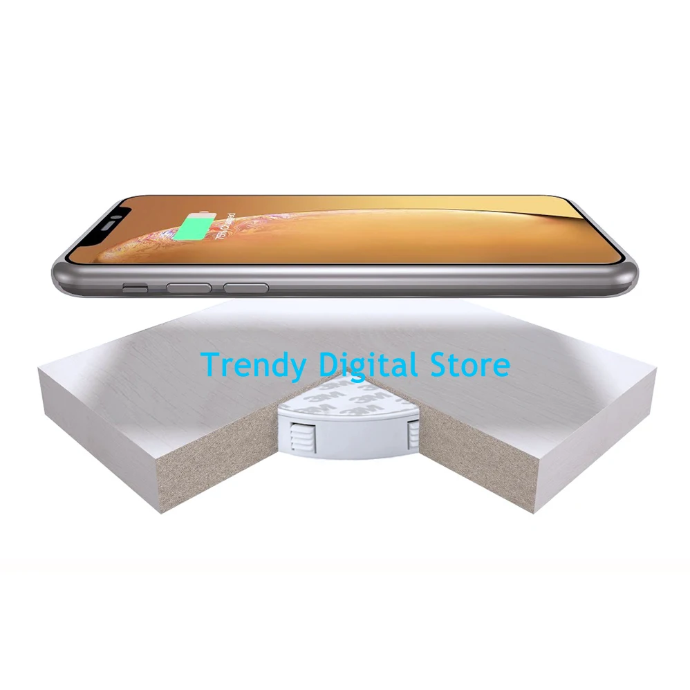 QI невидимое Беспроводное зарядное устройство настольная зарядная панель