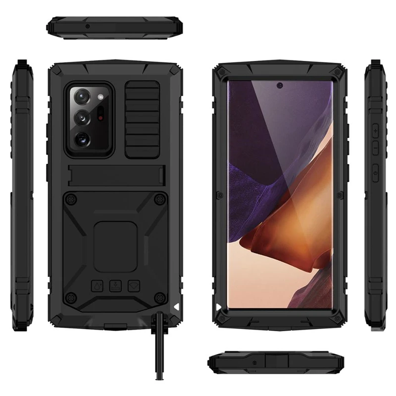 armor heavy duty protection case for samsung galaxy s20 s21 plus note 20 ultra 5g s21 ip68 waterproof metal tank 360 full cover free global shipping