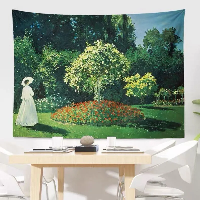 

Гобелен, фон для спальни, фланелевый, серия масляной живописи