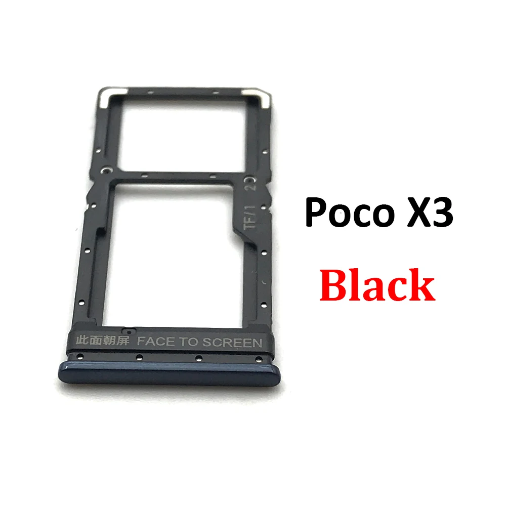 50pcs for xiaomi poco f3 x3 nfc sim card tray slot holder adapter socket poco x3 sim tray holder replacement part free global shipping