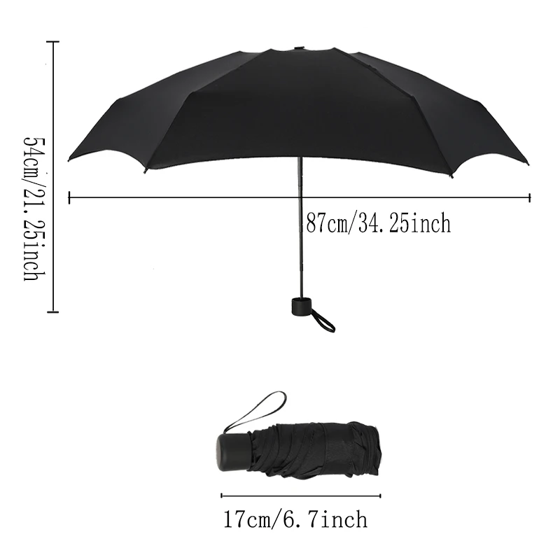 Enlarge 180g Pocket Mini Umbrella Rain Women Windproof Durable 5 Folding Sun Umbrellas Portable Sunscreen Female Parasol Umbrella