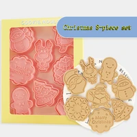 diy cartoon biscuit mould christmas cookie christmas plastic baking molds cookie tools cake decorating tools bakeware tool